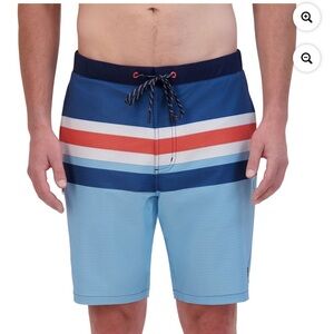 ZeroXposur Men's Multicolor Striped Board Shorts